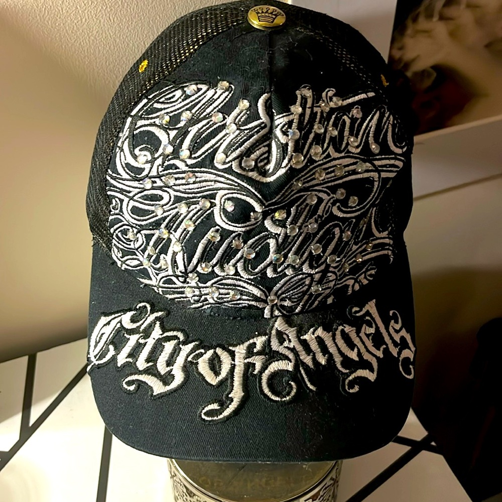 Christian Audigier Snapback with Rhinestones